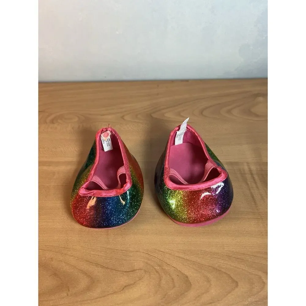 Build A Bear sparkly rainbow Shoes BABW Bear